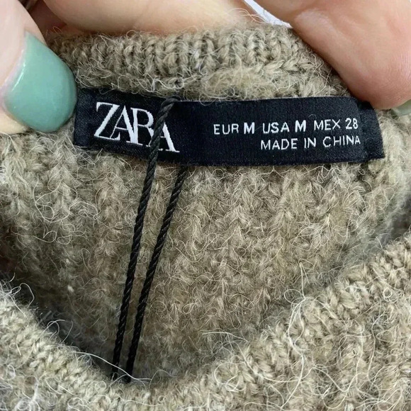 ZARA Women’s M Brown Limited Edition Wool Blend Bodysuit‎ NWT Bloggers Favorite - Picture 7 of 9